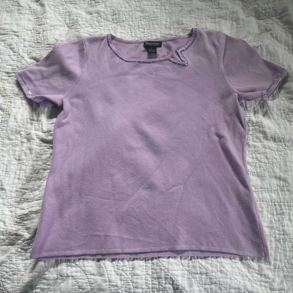 Purple Fitted Short Sleeve Tee